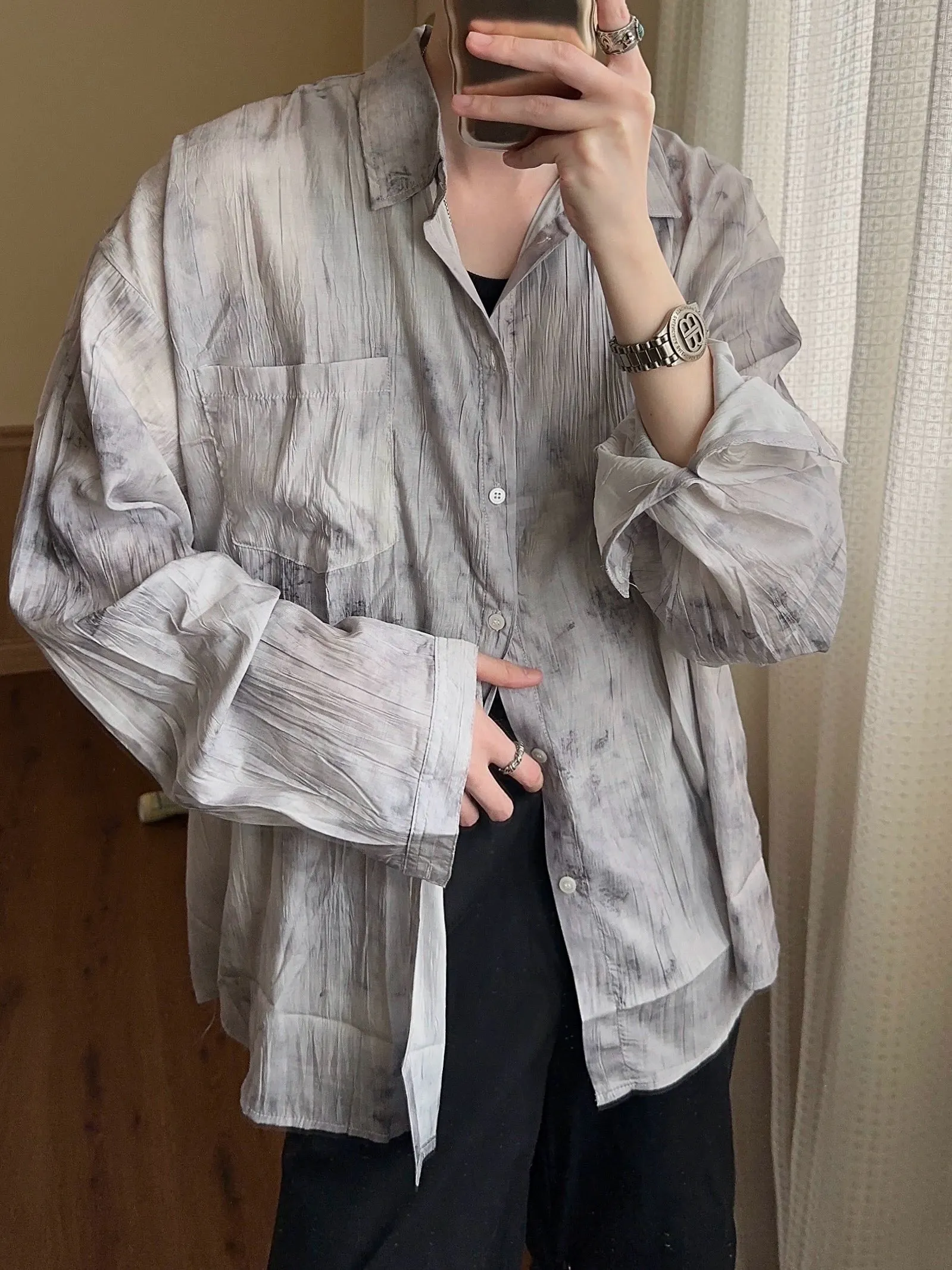 JM Bleached Loose Shirt Maxct