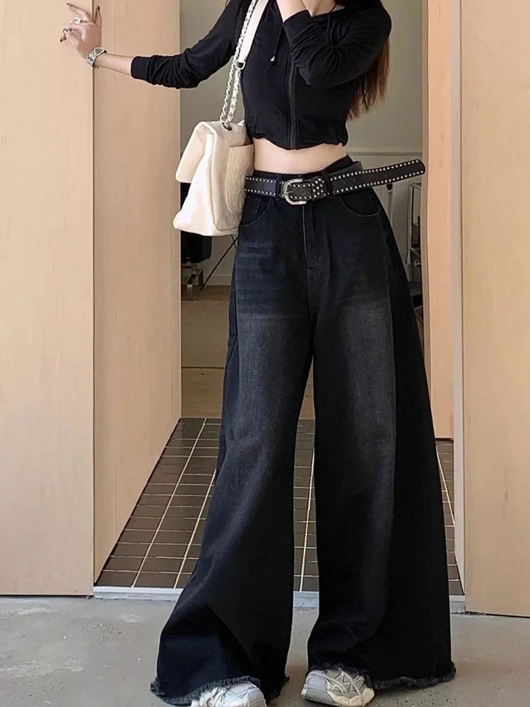 Wide Leg Jeans Denim Pants for Women Maxct