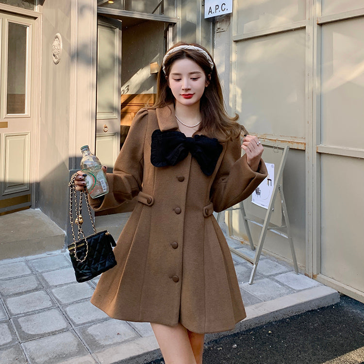 Sweet Bow Dress Coat Maxct