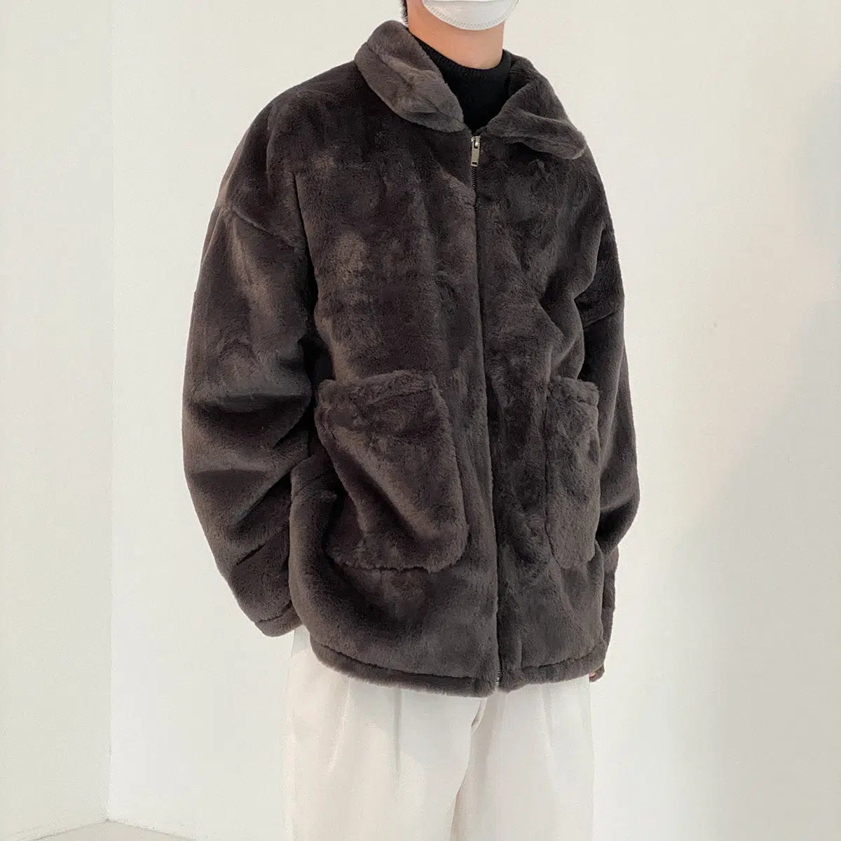 Maxct Rabbit Fur Lapel Coat