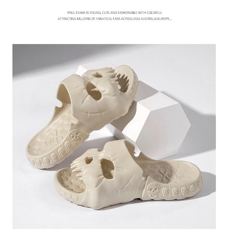 Skull Design Men Slippers - true deals club