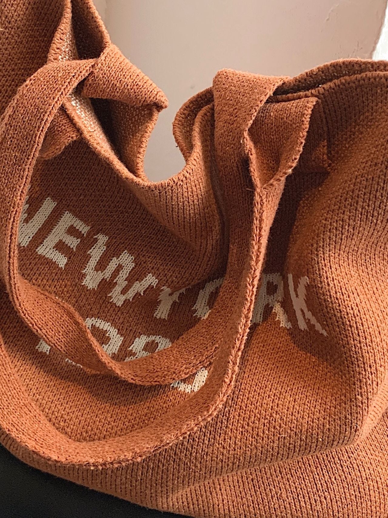 Maxct - Letter Graphic Crochet Shopper Bag  - Women Tote Bags