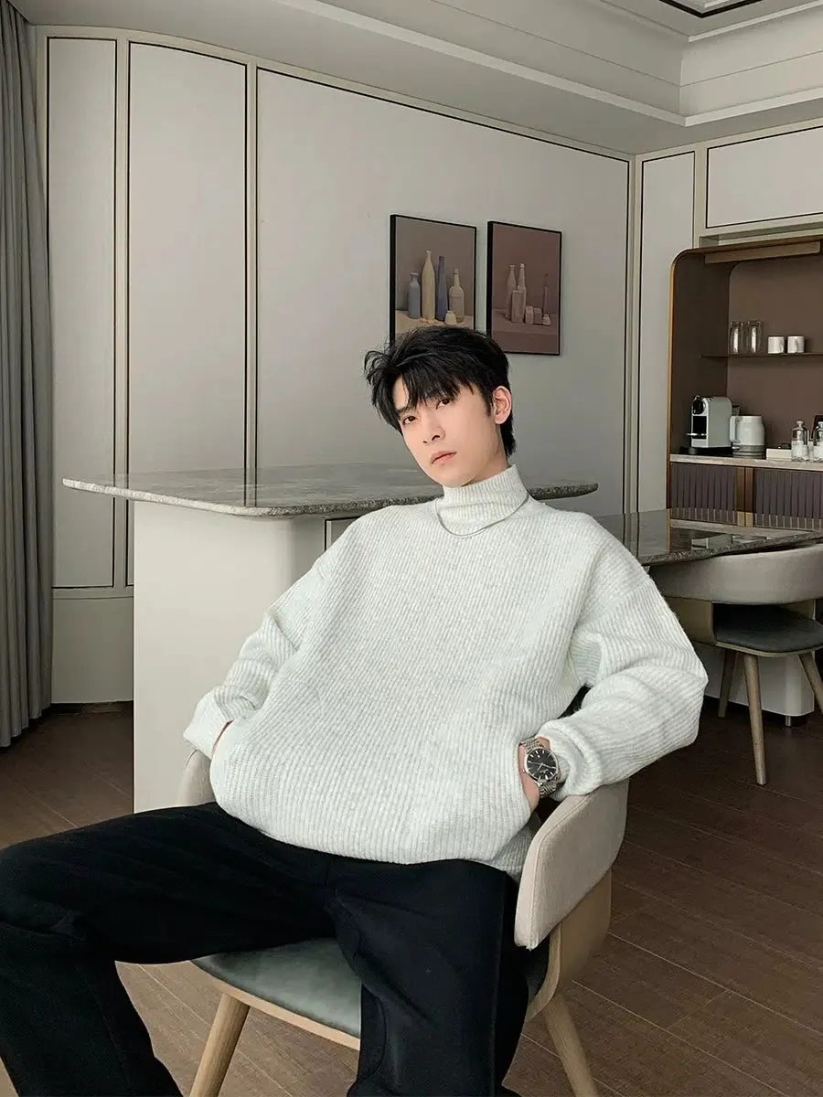 Maxct Pleated Turtleneck Bottoming Sweater