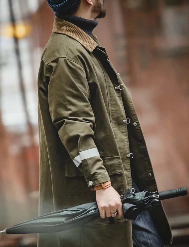 Maxct Metal Buckle Workwear Overcoat