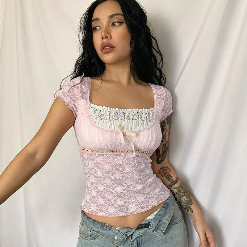 Maxct &Coquette Lace Detailed Top