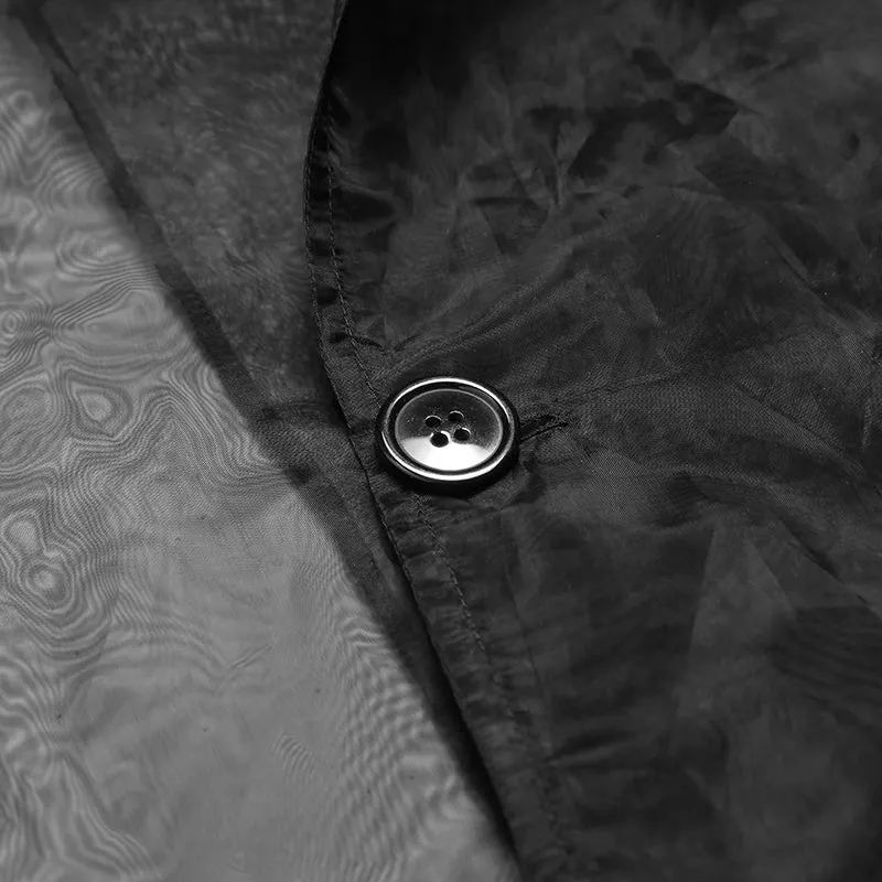 Maxct - Men's Mesh See Through Long Jacket F
