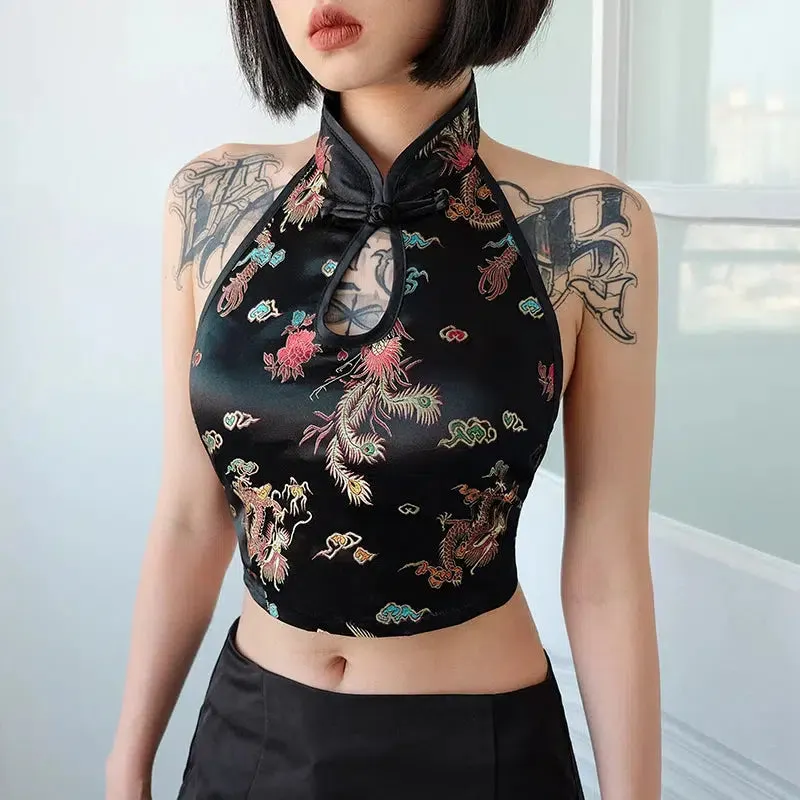 Maxct &Dragon Backless Crop Top