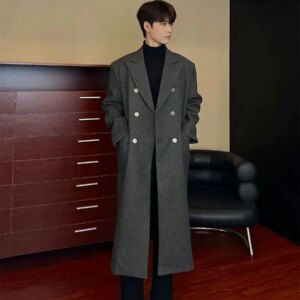Maxct Double-Breasted Long Woolen Coat