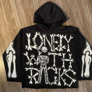 Maxct Y2K Women's Clothing Sweatshirt Long sleeved Pullover Handdrawn Pattern Print Tops Oversize Streetwear Casual Kpop vintage news