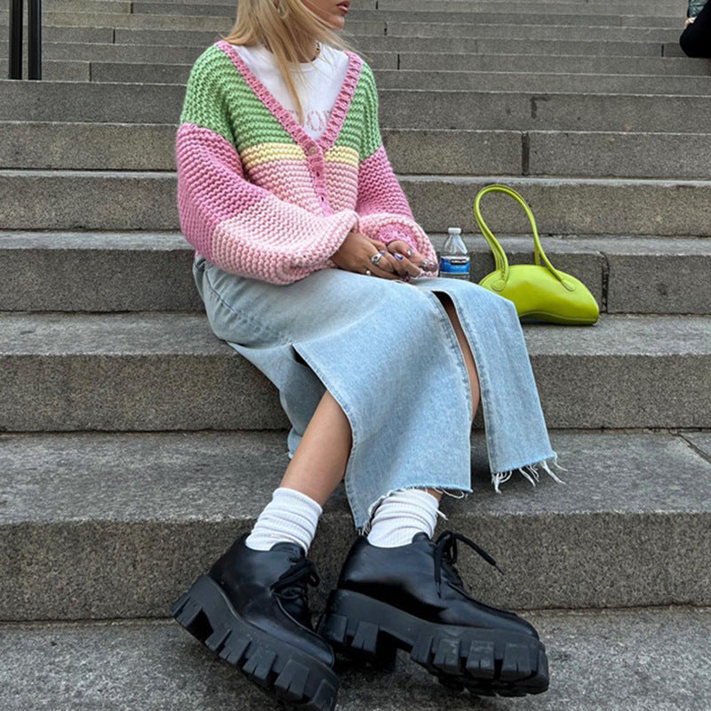 Maxct Bubble Gum Knitted Cottage Cardigan