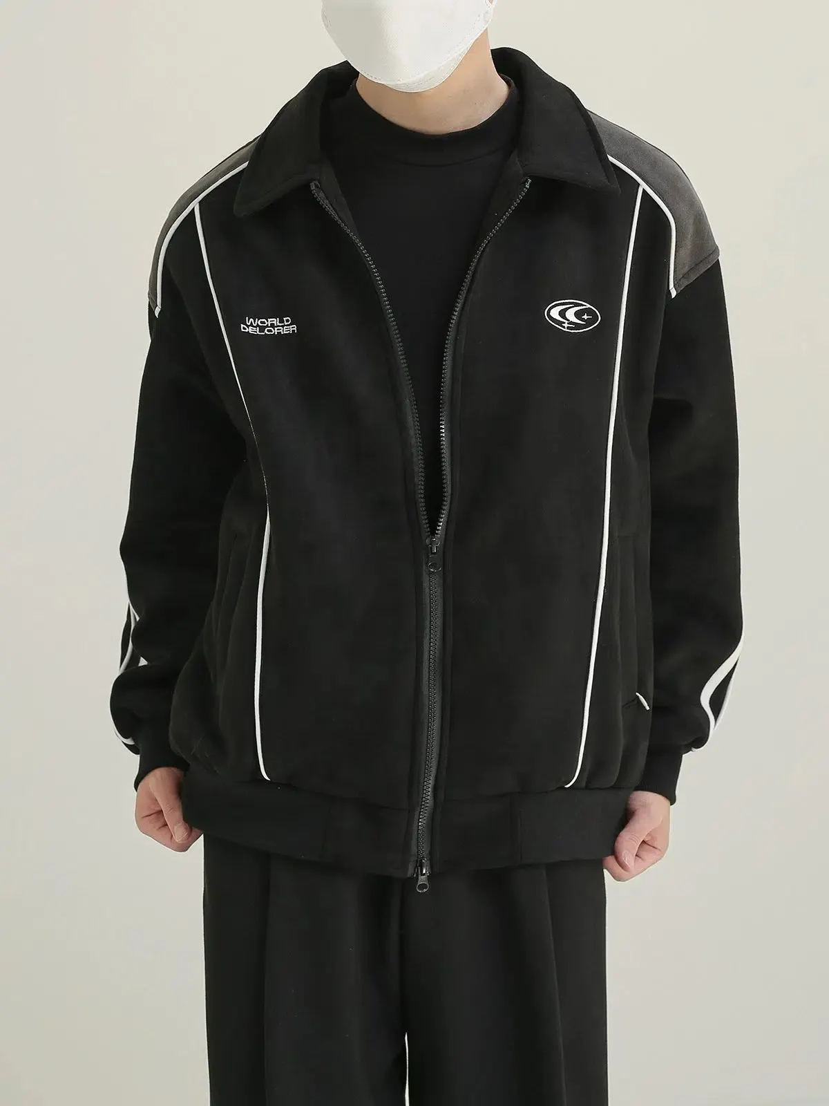 Maxct Suede Lapel Sports Jacket