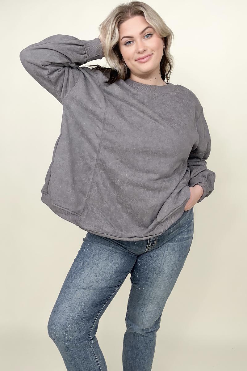 Maxct &Twist Detail Reversible Oversized Sweatshirt With Pockets
