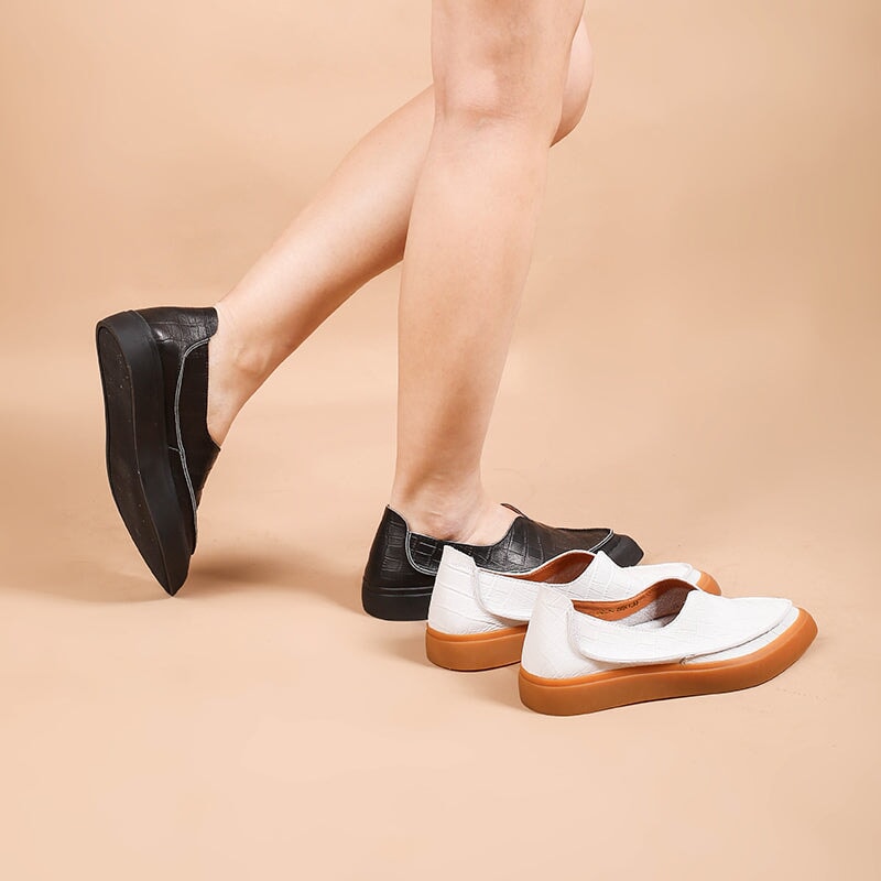 Witch Style Point Toe Soft Flat Loafers Maxct