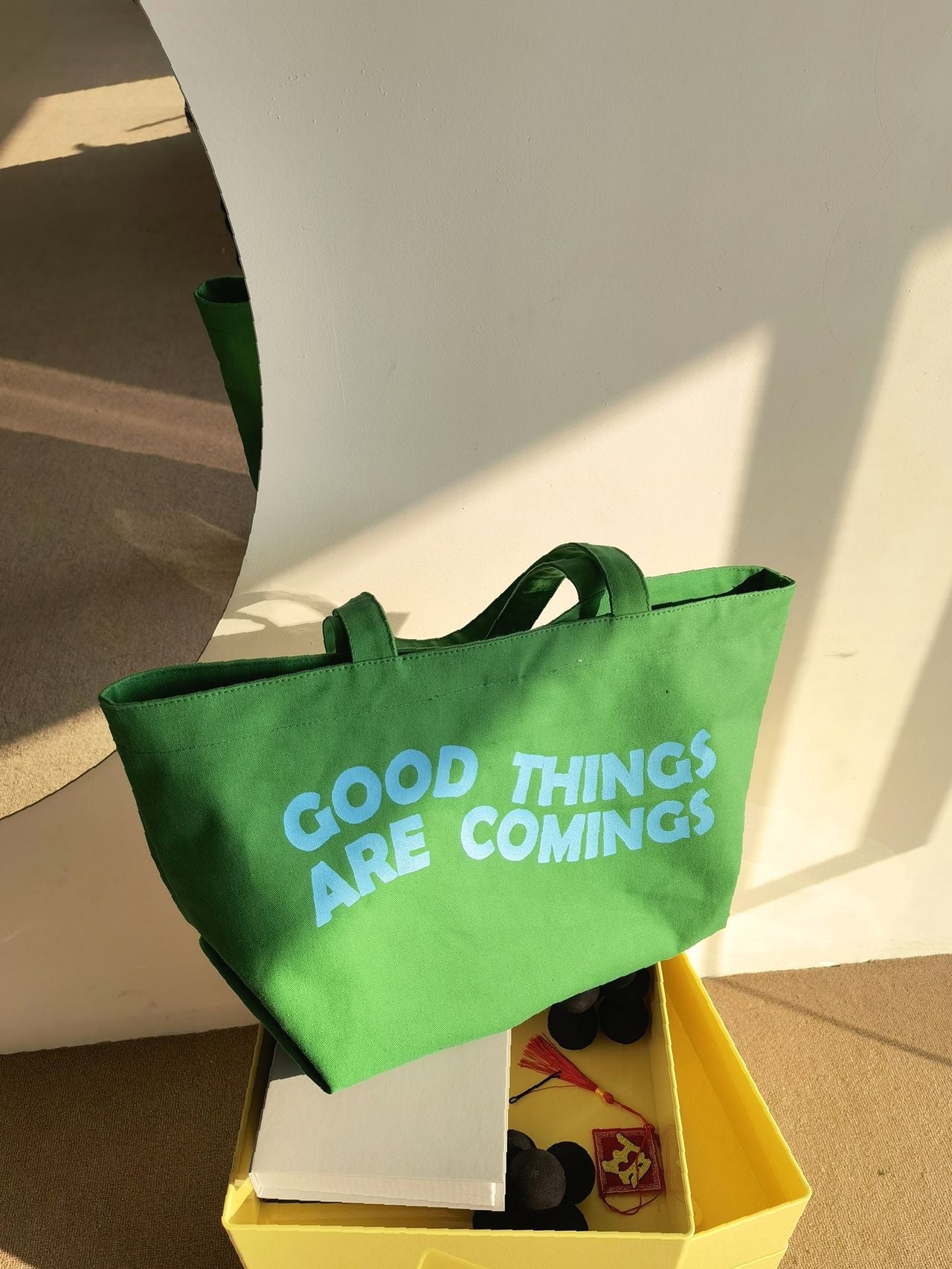 Maxct - Slogan Graphic Large Capacity Shopper Bag  - Women Tote Bags