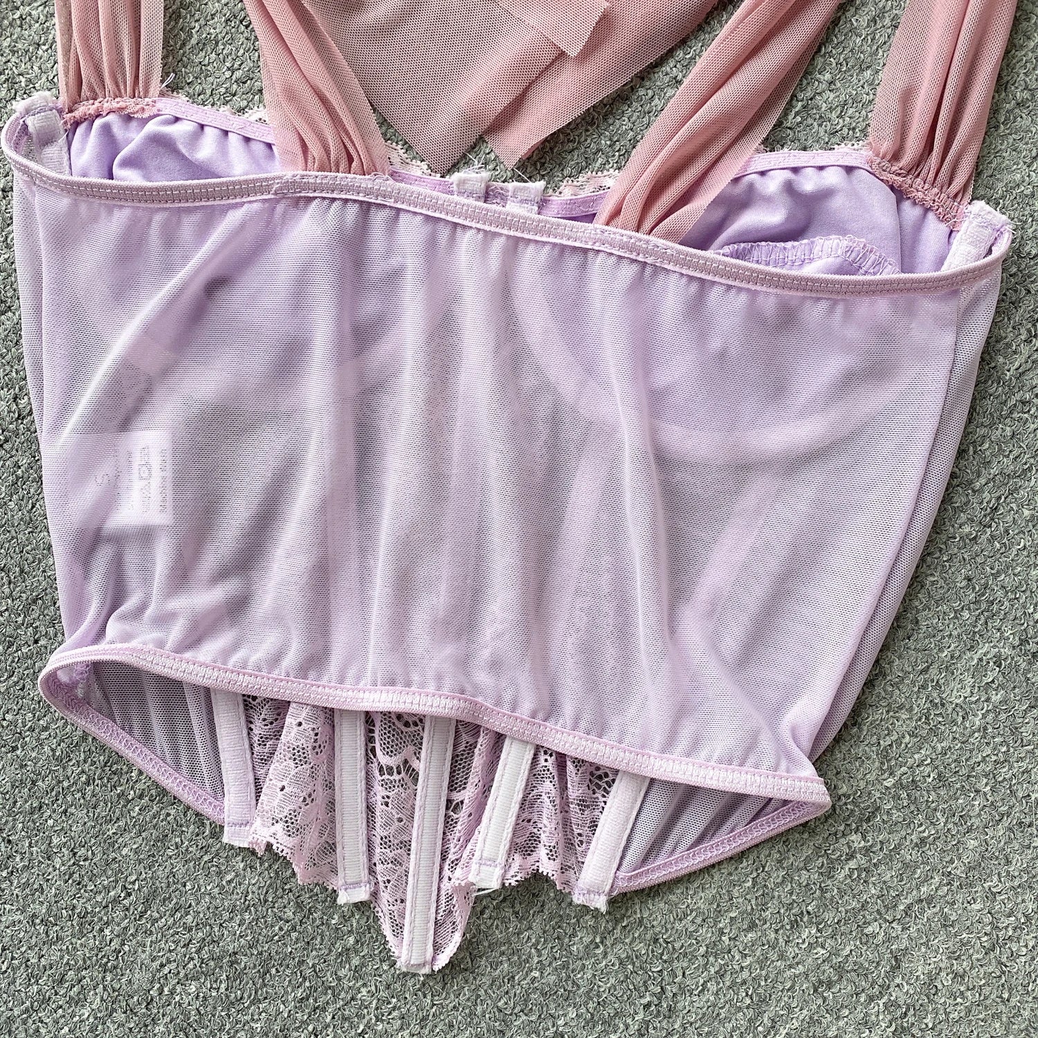 Maxct &Soft Girl Sheer Lace Corset Top