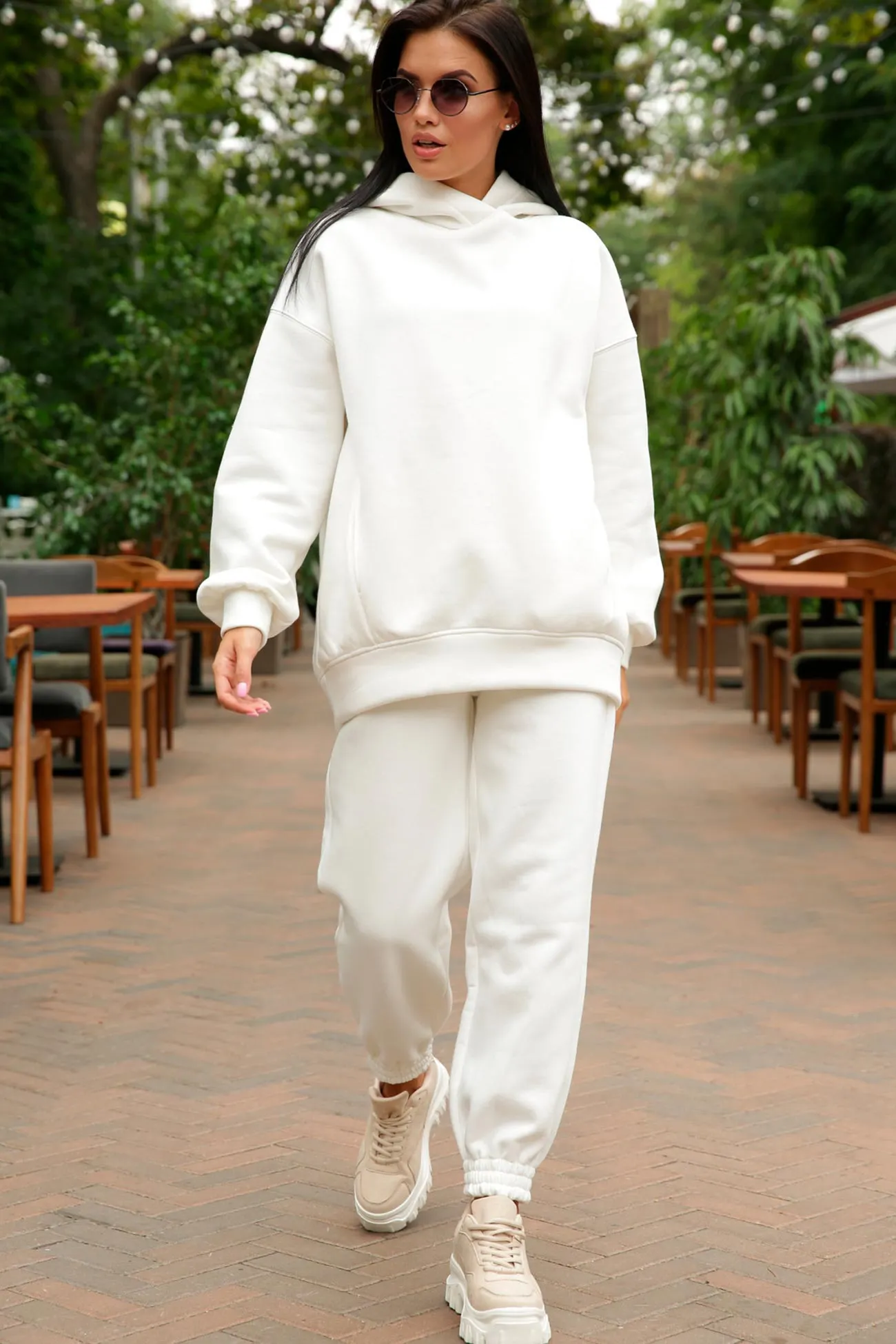 Maxct Pocketed Hoodie Elastic Waist Long Pants Set