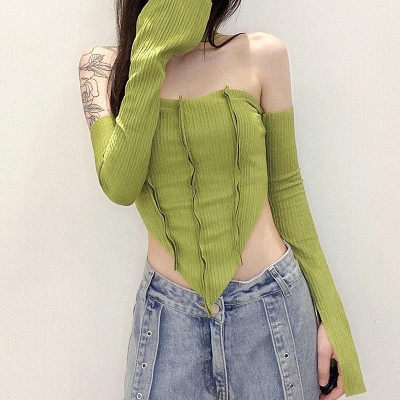 Maxct &Flare Sleeved Halter Top