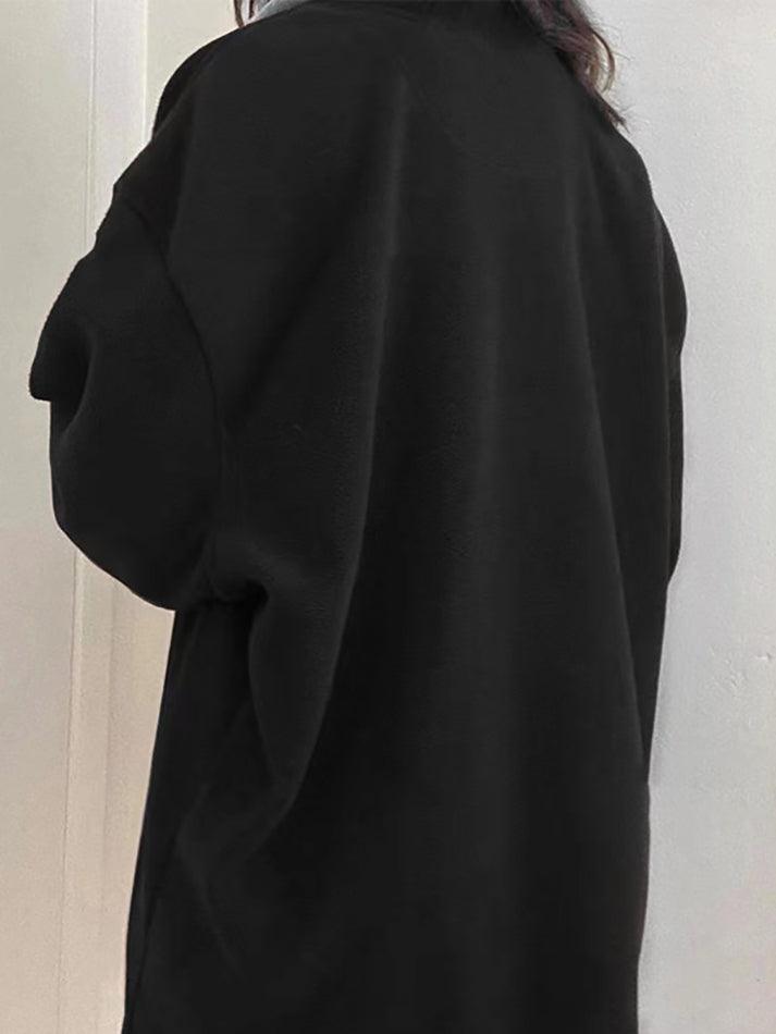 Maxct Fleece Patchwork Half Zip Sweatshirt