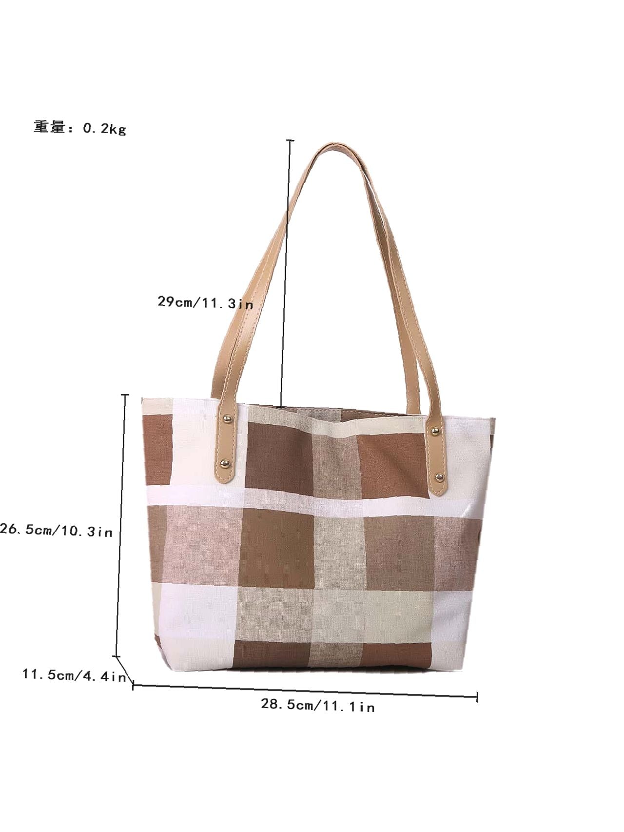 Maxct - Colorblock Large Capacity Tote Bag - Women Tote Bags