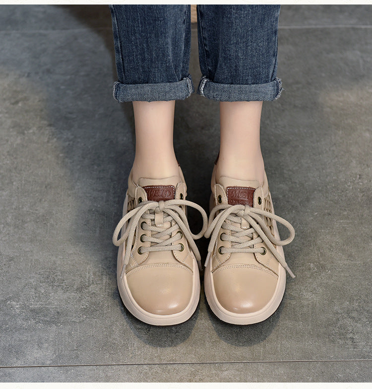 Versatile Hollow Thick Bottom Mid-Heels Shoes Maxct