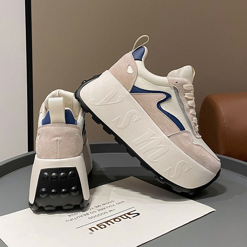 Thick Bottom Platform Sneakers for Women Footwear Trainer Maxct