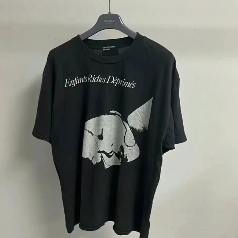 Maxct 90s Streetwear Enfants Riches Dprimes Round Neck Vintage Tee Street Fashion Summer Cotton Loose Men Graphic T Shirts Pro Choice