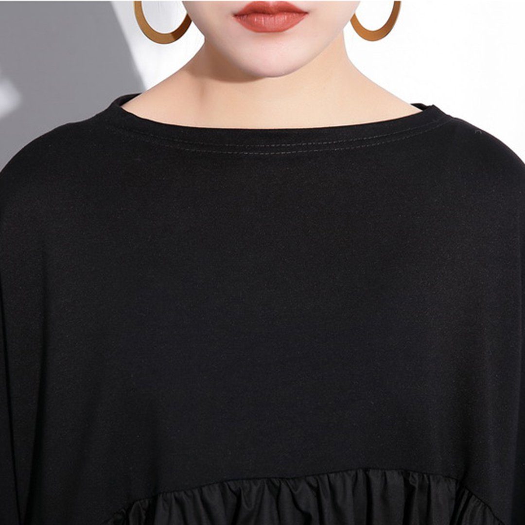 Maxct Solid Color Ruffled Pockets Dresses