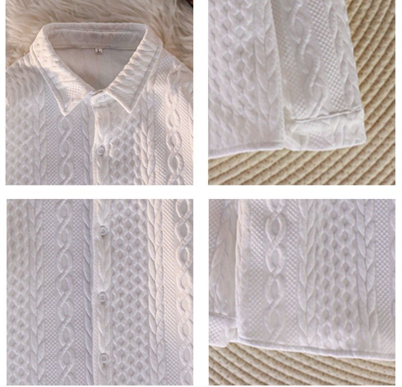 Maxct Kami No.2133 Twisted Knitted Collar Shirt