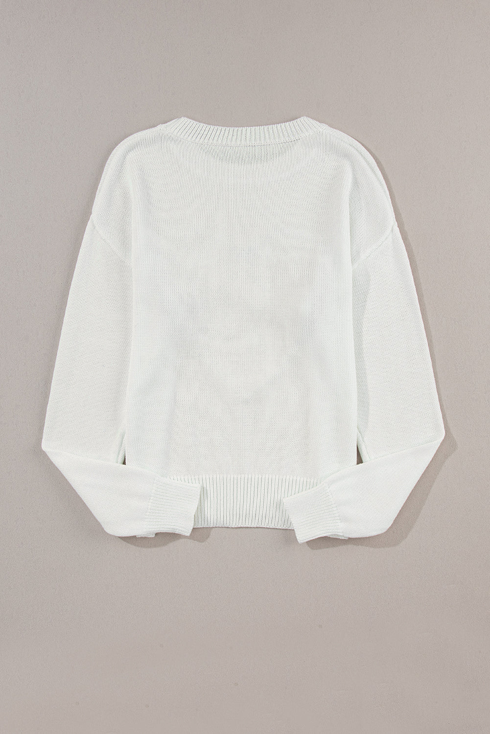 Maxct &XOXO Round Neck Drop Shoulder Sweater