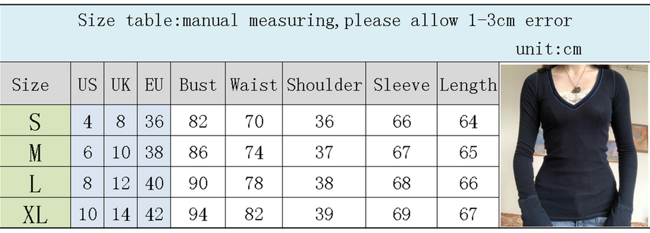 Y2K Fairy 90s Vintage V Neck Crop Tops Women 00s Retro Cottage Grunge T-shirt Autumn Ribbed Knitted Long Sleeve Slim Fit Tees