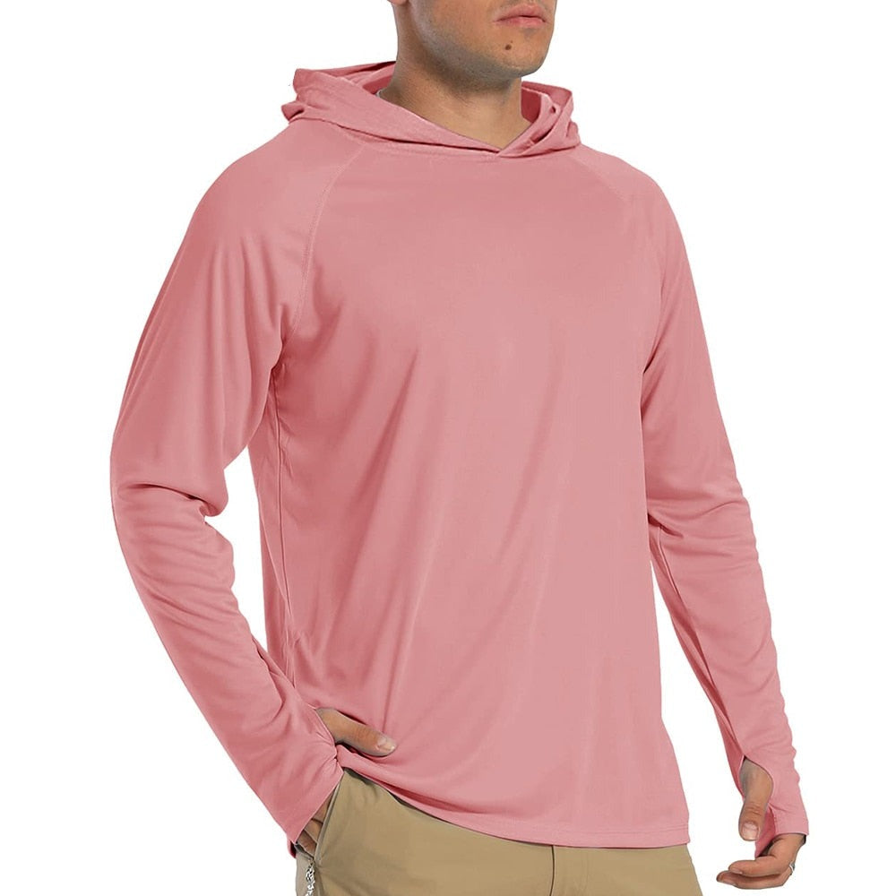 Long Sleeve Hoodie Sun Protection UV-Proof T-shirts for Men Maxct