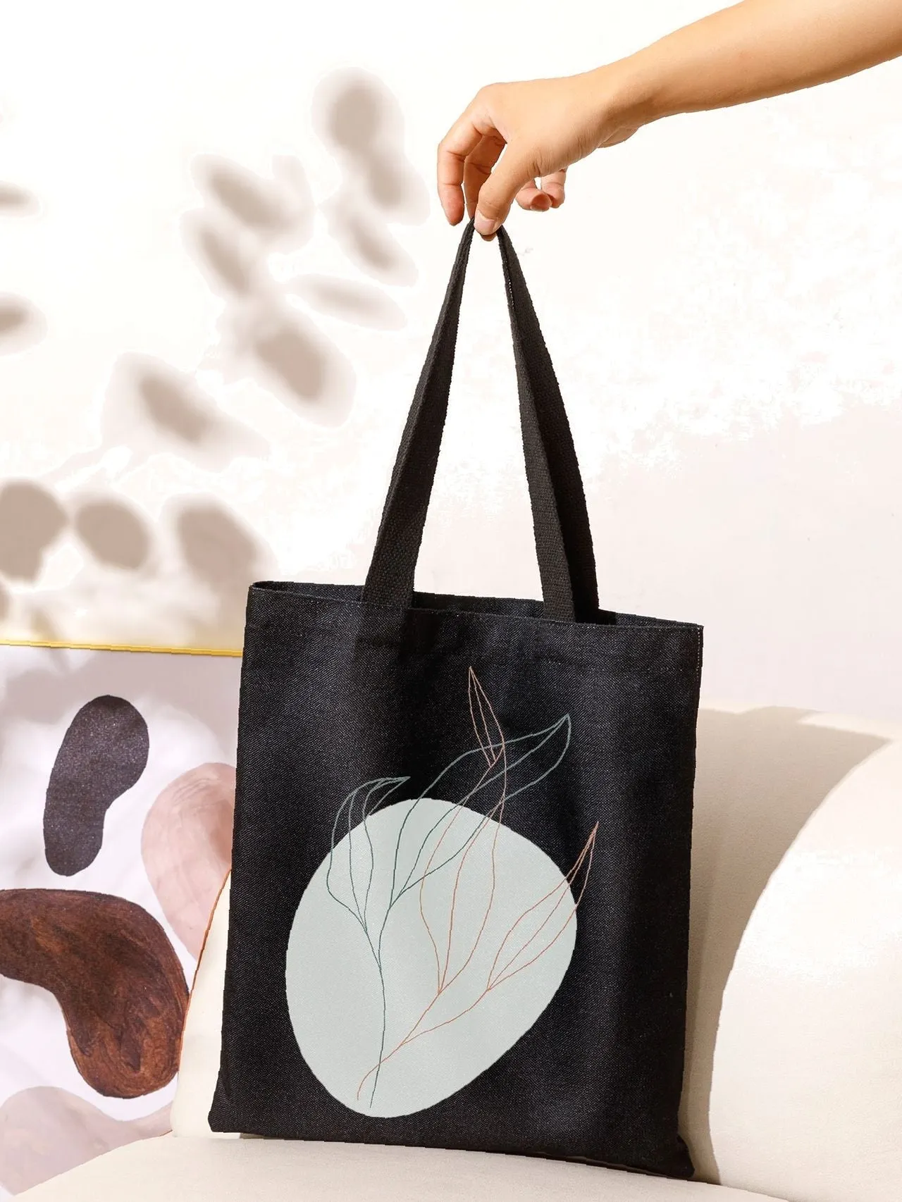 Maxct - Leaf Print Shopper Bag  - Women Tote Bags