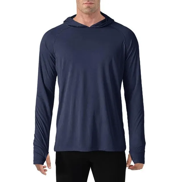 Long Sleeve Hoodie Sun Protection UV-Proof T-shirts for Men Maxct