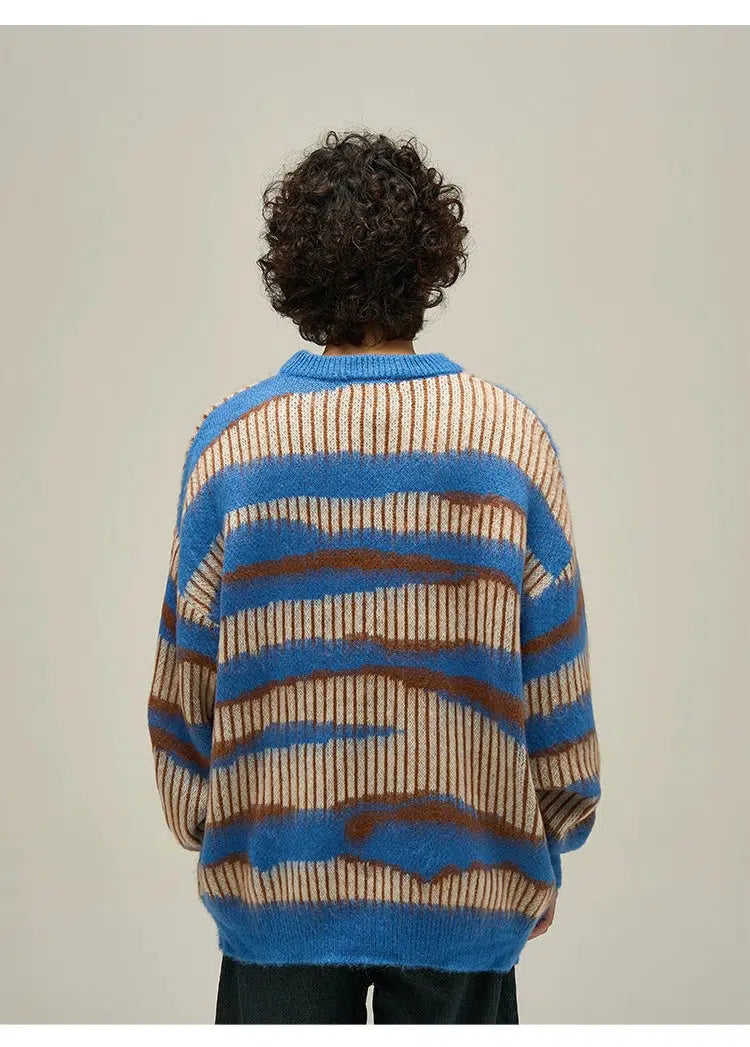 Maxct Retro Mohair Striped Sweaters