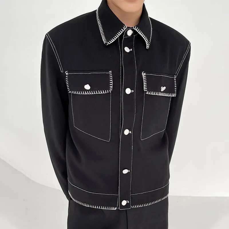 Maxct Topstitched Contrast Design Jackets