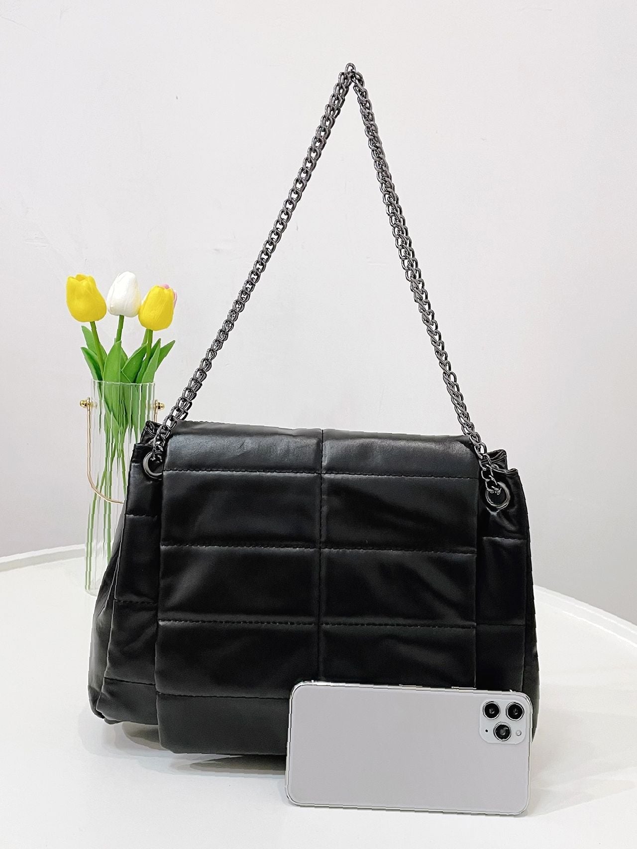 Maxct - Stitch Detail Chain Tote Bag  - Women Tote Bags