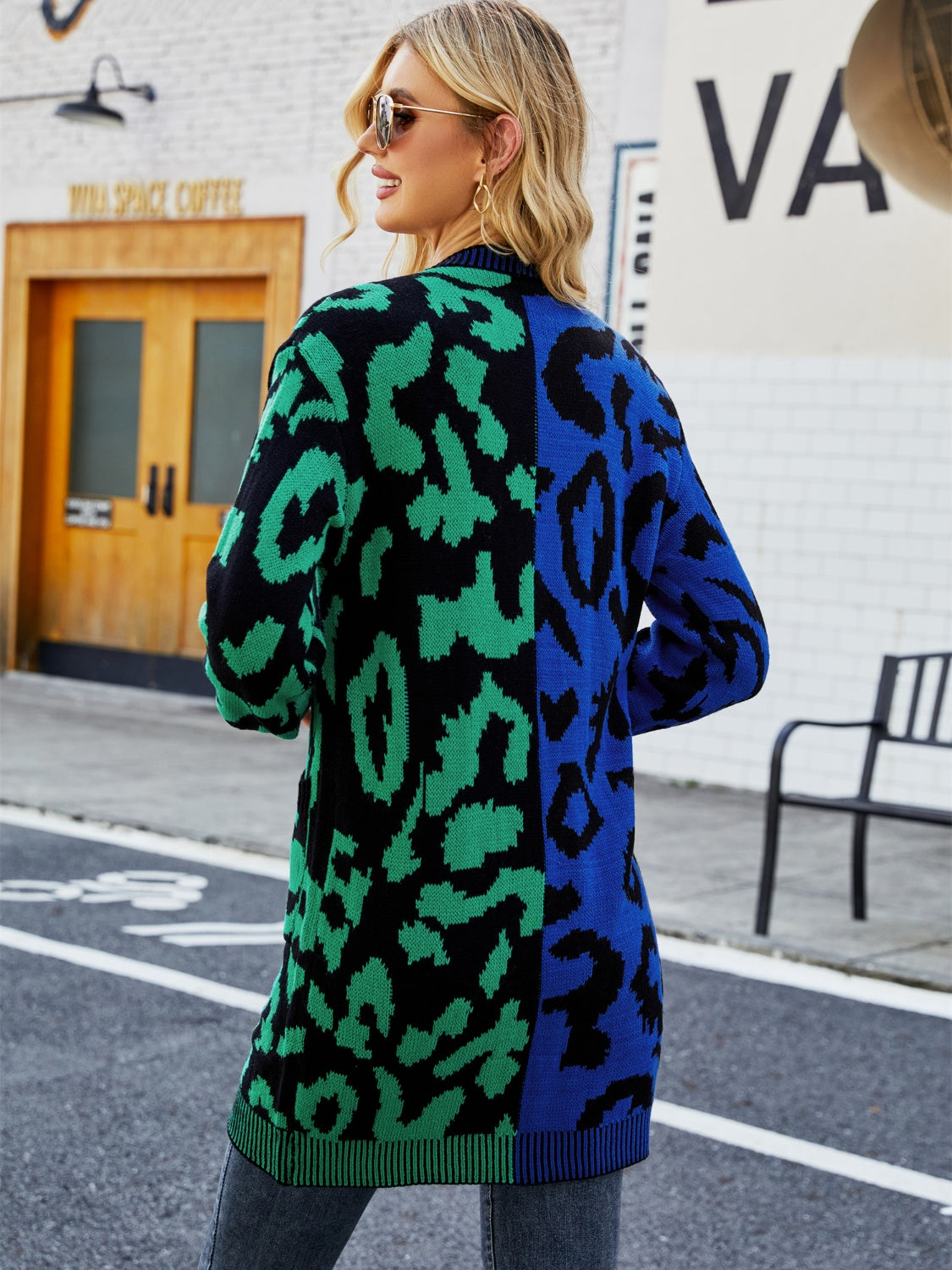 Maxct &Leopard Button Down Longline Cardigan