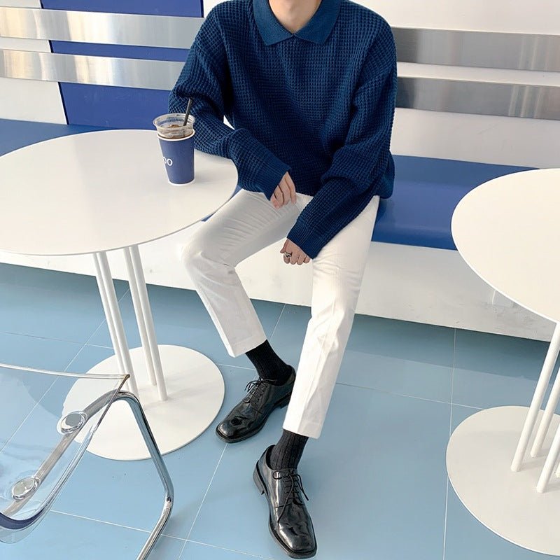 Maxct Kami No.7384 Collar Waffle Sweater
