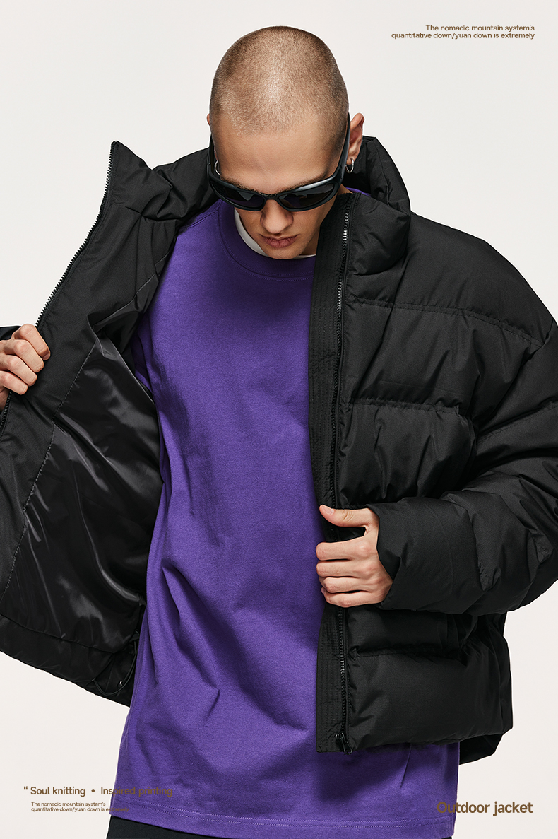 &INFL Windproof Cropped Duck Down Puffer Jacket [Unisex]