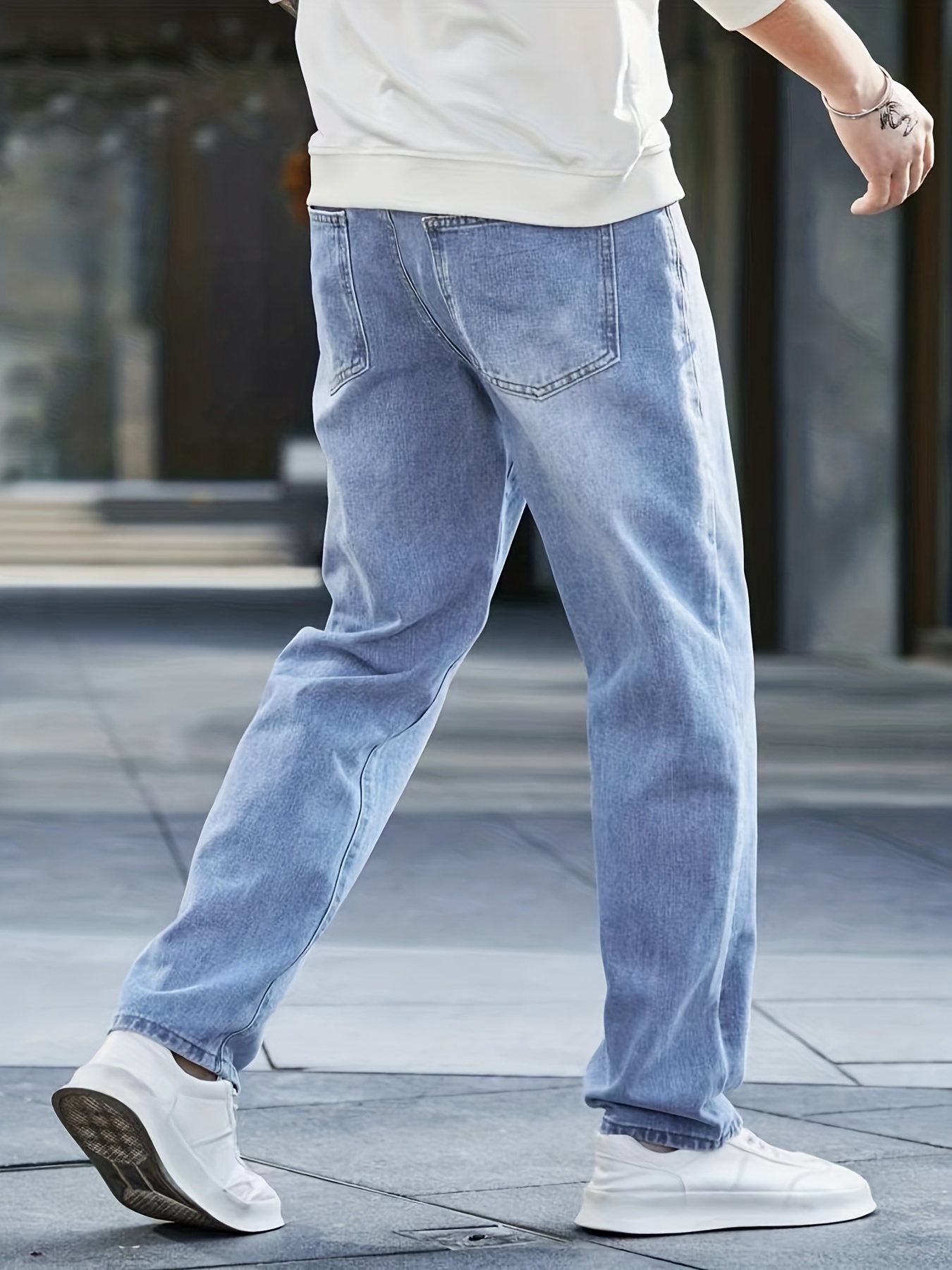 Men's Cat Scratch Straight Leg Jeans