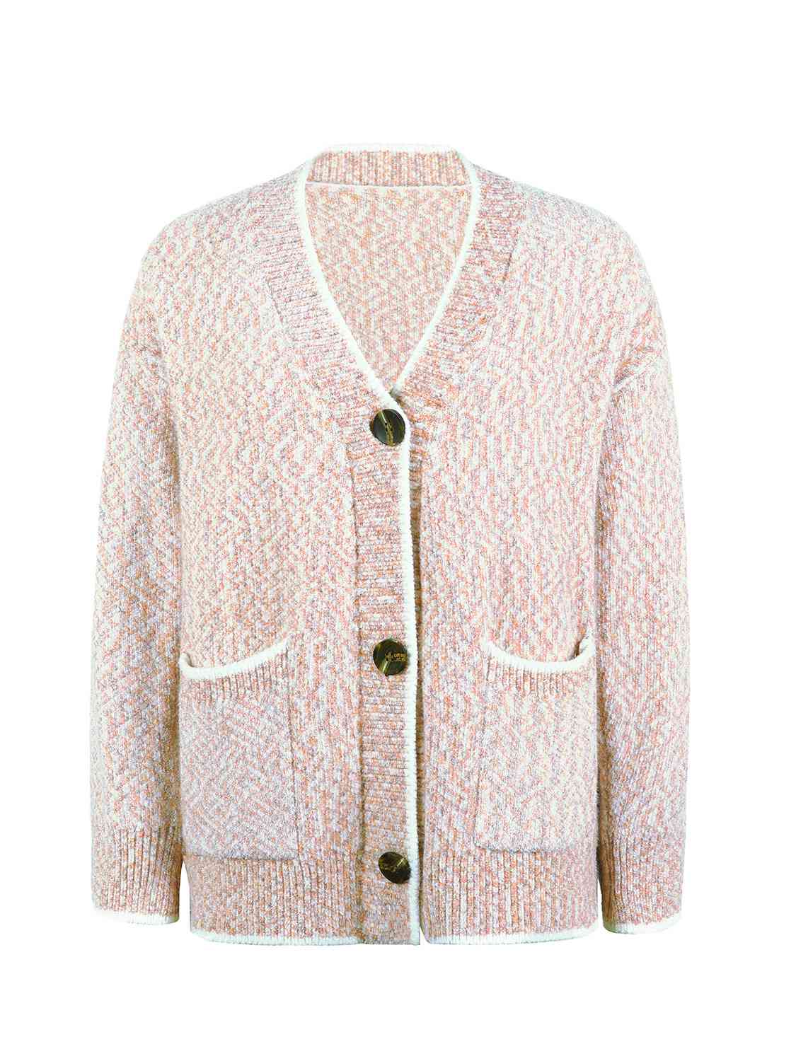 Maxct &Button Down V-Neck Cardigan with Pockets