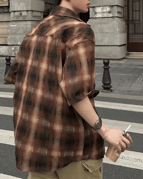 JM Retro Plaid Shirt Maxct