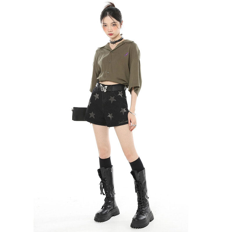 Superstar Behavior Rhinestone Shorts Maxct - Image 3