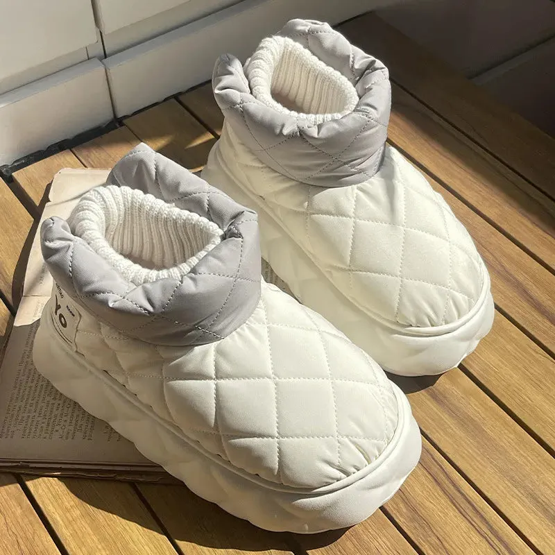 Waterproof Plush Ankle Boot Slippers for Women Maxct