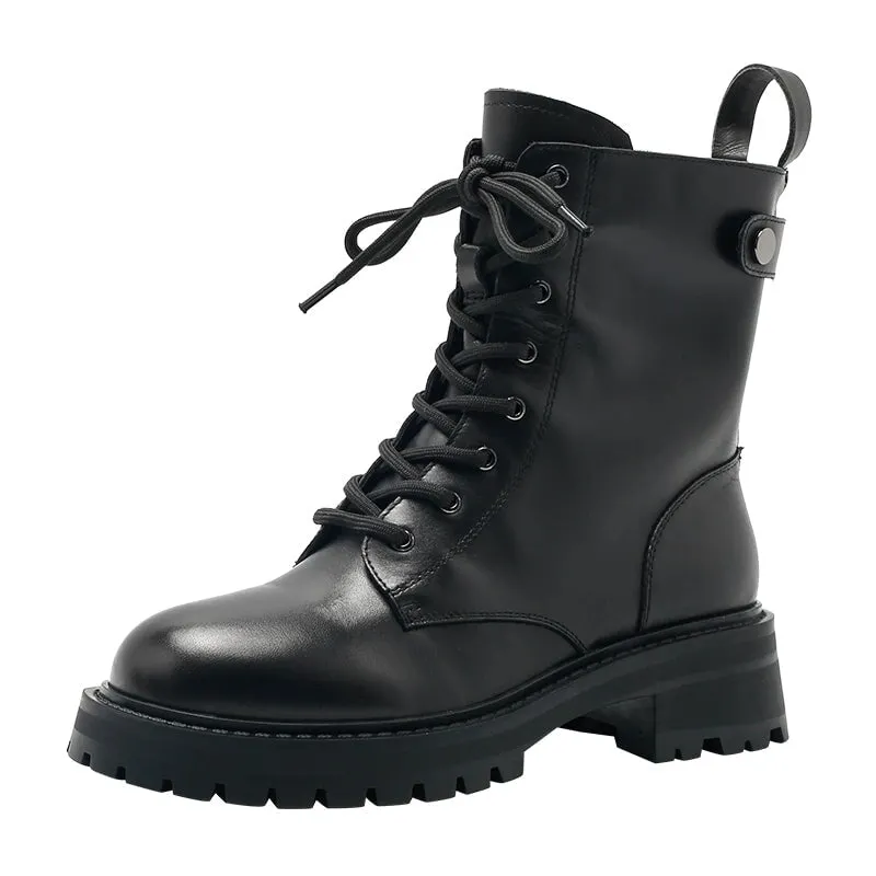 Fashion Combat Boots Designer Retro Chunky Riding Boots Maxct