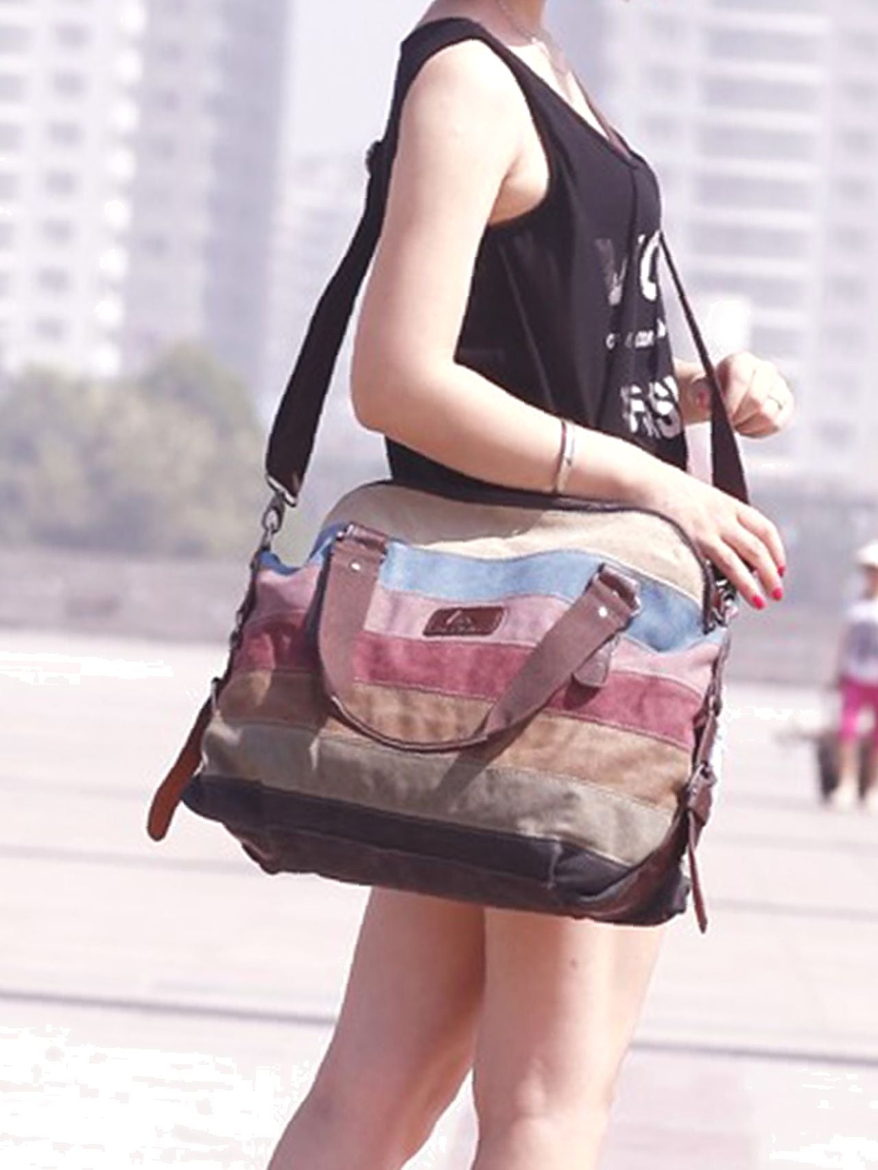 Maxct - Color Block Tote Bag  - Women Tote Bags