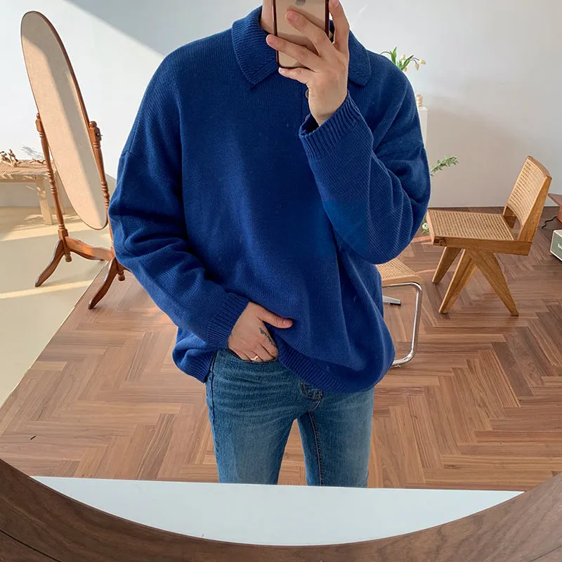 Maxct 2590 Knitted Half Button Up Sweater