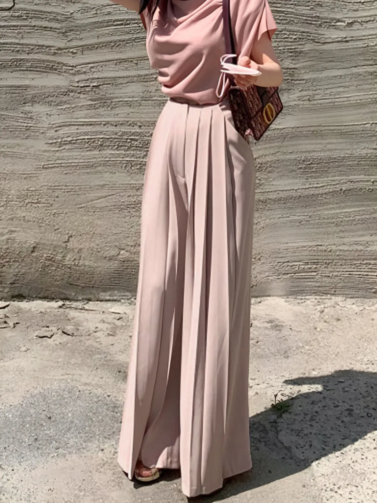 Maxct Pleated High Waist Wide Leg Pants