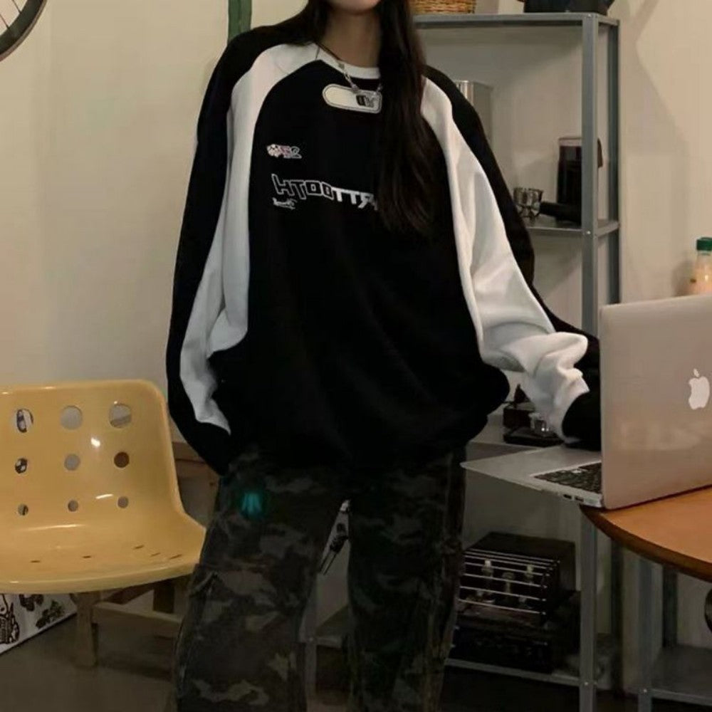 Maxct Vintage Print Raglan Sweatshirt