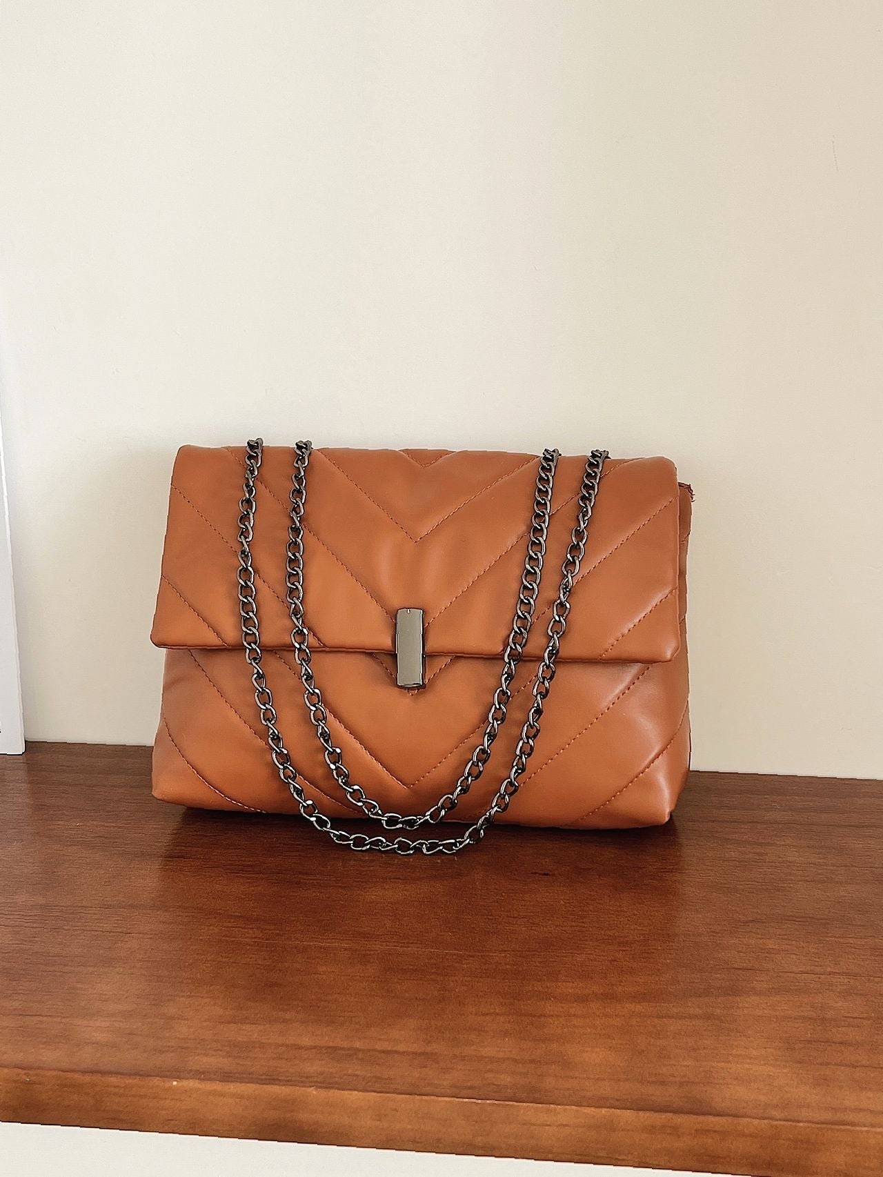 Maxct - Chevron Chain Tote Bag  - Women Tote Bags